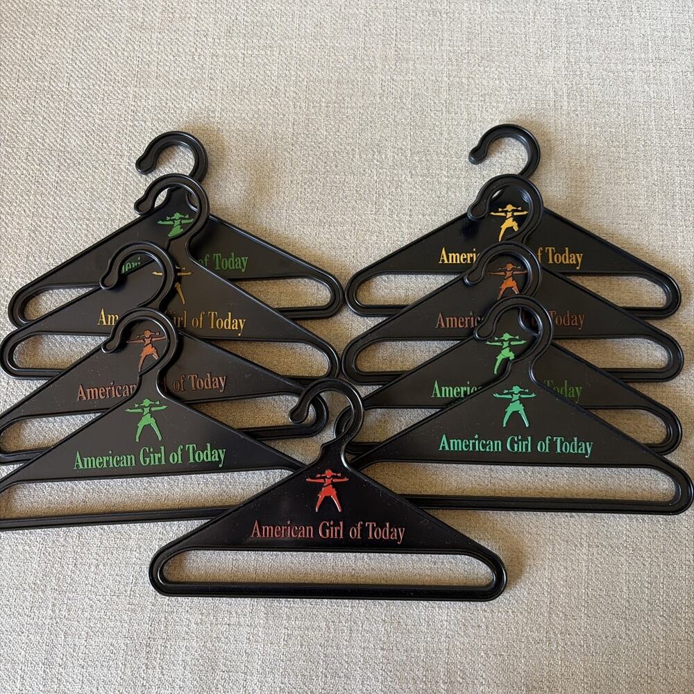 American Girl Of Today Vintage 90s Set Of 9 Doll Hangers